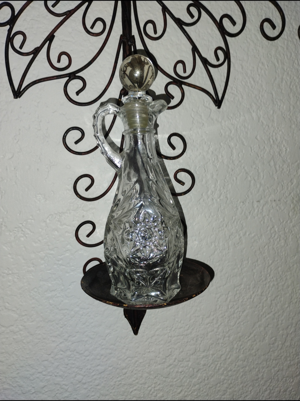 Glass Cruet with Stopper - Clear Glass